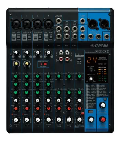 Mezcladora analógica Yamaha MG-10XU de 10 canales con efectos