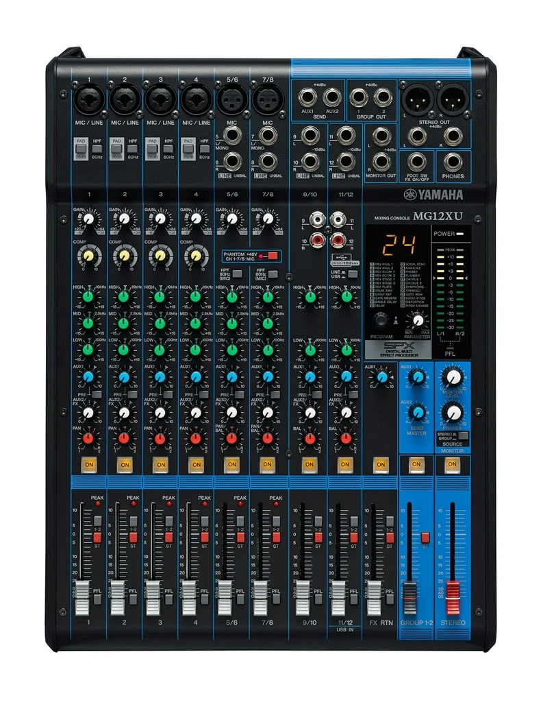 Mezcladora analógica de 12 canales con efectos Yamaha MG12XU