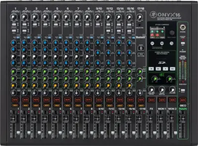 Mezcladora analógica Mackie de 16 canales con efectos Onyx16