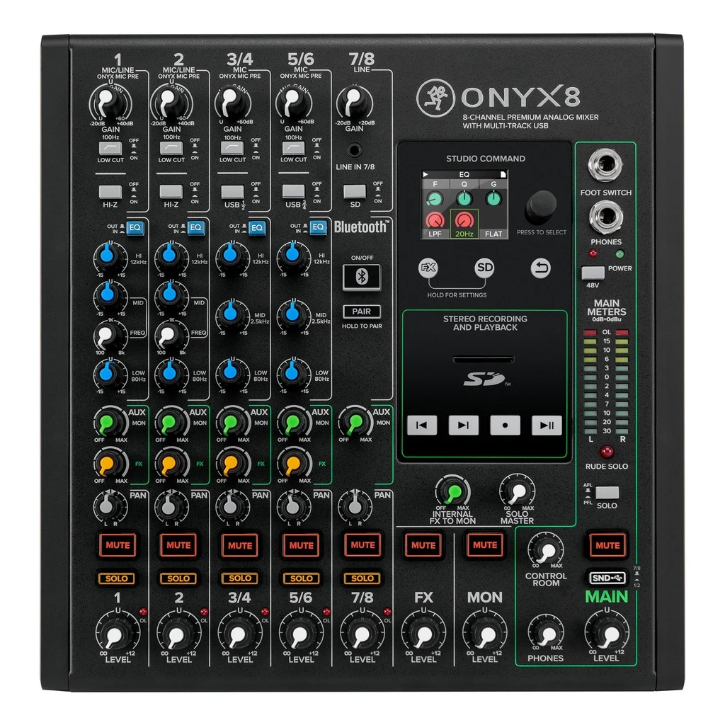 Mezcladora analógica Mackie de 8 canales con efectos Onyx8