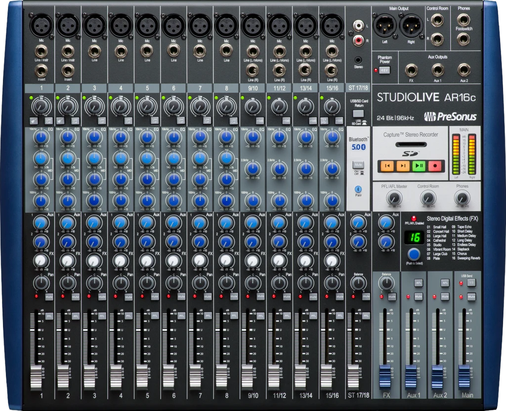 Mezcladora analógica Presonus StudioLive AR16c