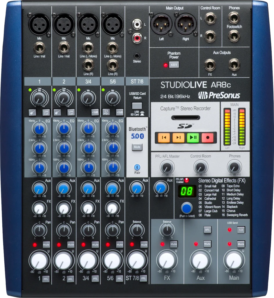 Mezcladora analógica Presonus StudioLive AR8c