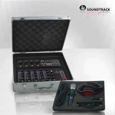 Mezcladora Analógica Soundtrack de 6 Canales con Audífonos y Maletín Studio 6 Kit