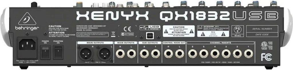Mezcladora Behringer QX1832USB de 18 Canales - Imagen 3