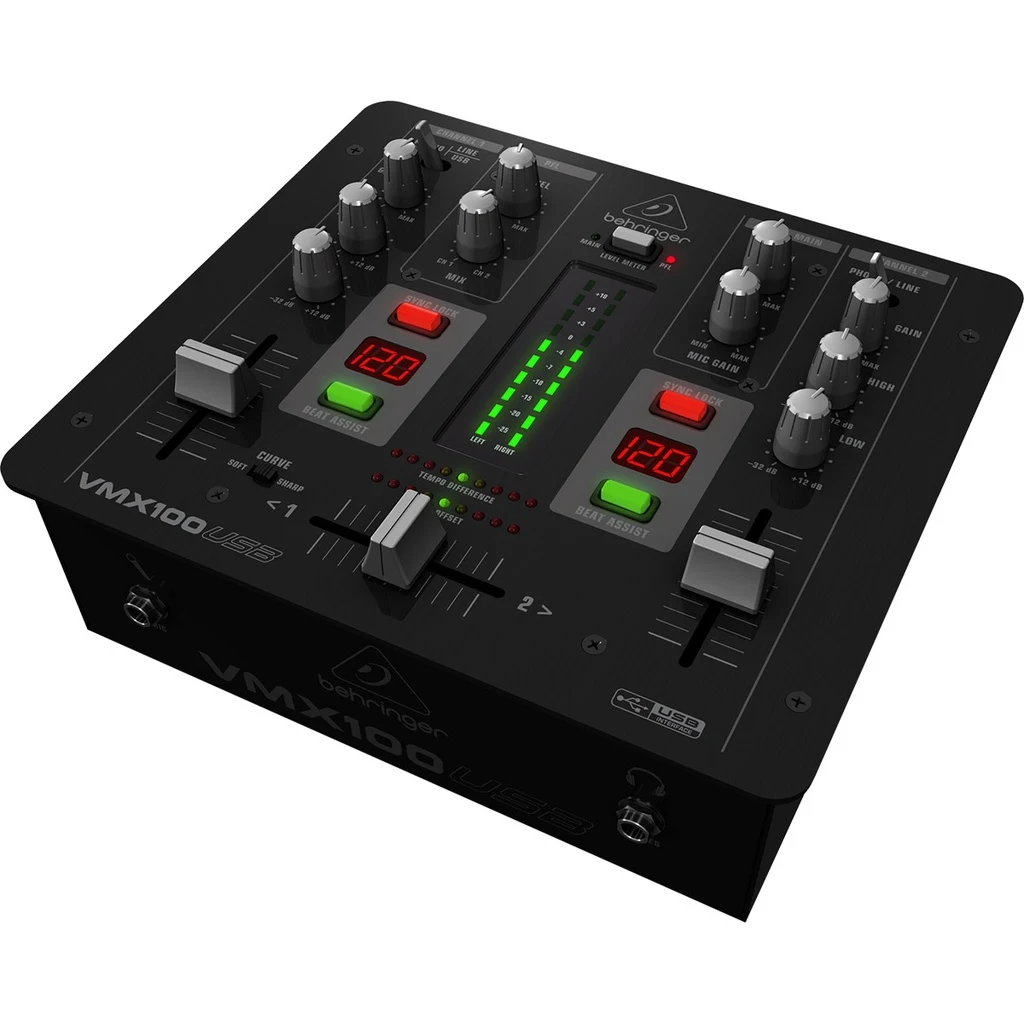 Mezcladora Behringer para DJ de 2 Canales USB VMX100USB - Imagen 2