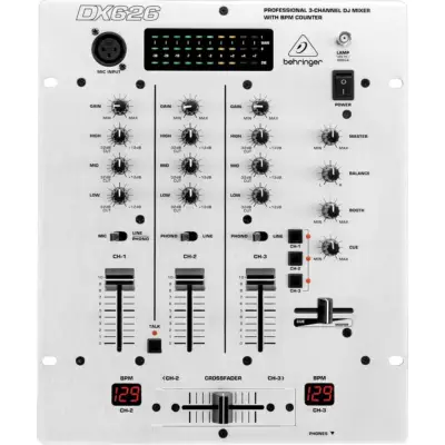 Mezcladora Behringer para DJ de 3 Canales DX626