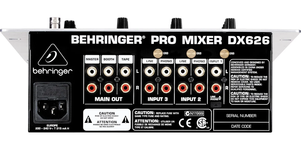 Mezcladora Behringer para DJ de 3 Canales DX626 - Imagen 3
