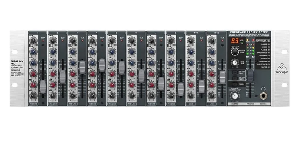 Mezcladora Behringer P/Rack 12 Canales RX1202FX V2