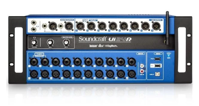 Mezcladora Digital Soundcraft UI24R de 24 Canales con Control USB/Wi-Fi