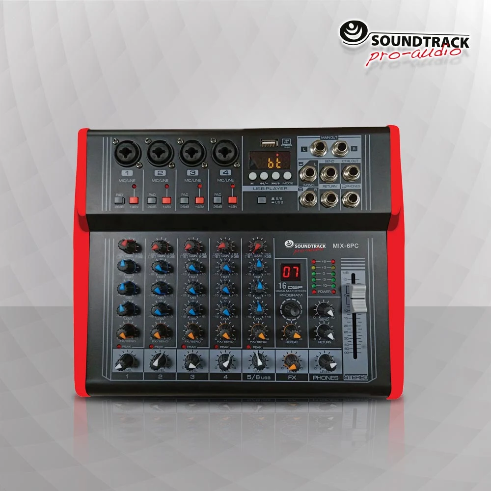 Mezcladora Soundtrack MIX-6PC de 6 Canales con Efectos
