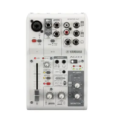 Mezcladora Yamaha AG03MK2W para Streaming
