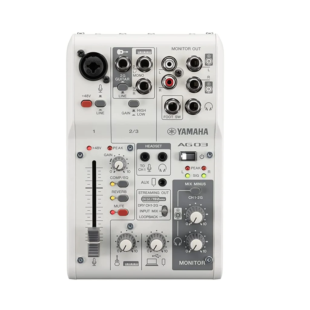 Mezcladora Yamaha AG03MK2W para Streaming
