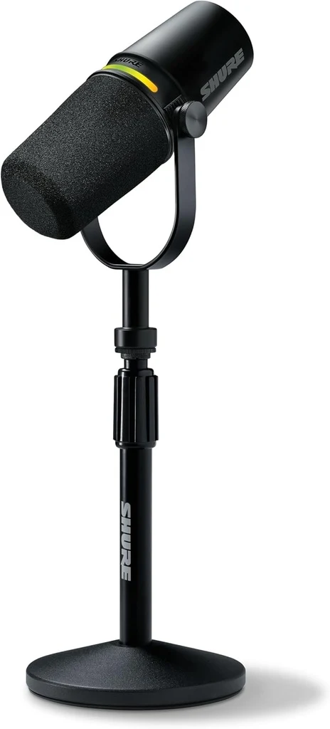 Micrófono dinámico híbrido Shure MV7+ con accesorios
