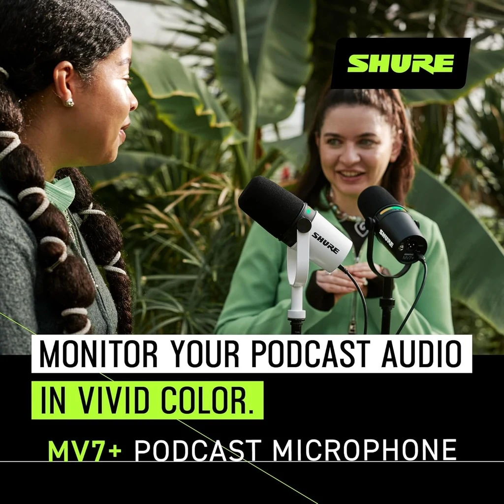 Micrófono dinámico híbrido Shure MV7+ con accesorios - Imagen 6