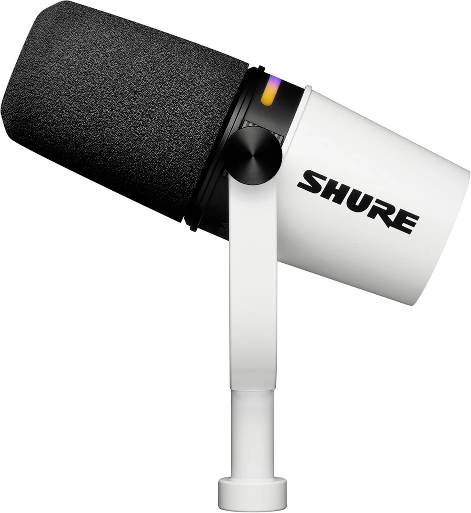 Micrófono dinámico híbrido Shure MV7+ en color blanco - Imagen 2