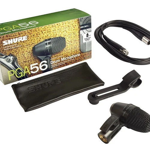 Micrófono dinámico Shure para percusiones con cable XLR/XLR PGA56XLR