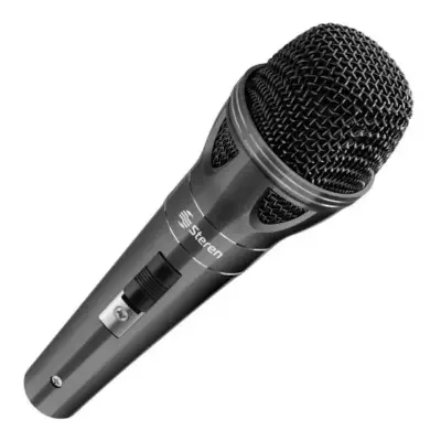 Micrófono Económico Steren Gris Brillante MIC-060