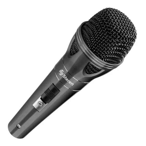 Micrófono Económico Steren Gris Brillante MIC-060