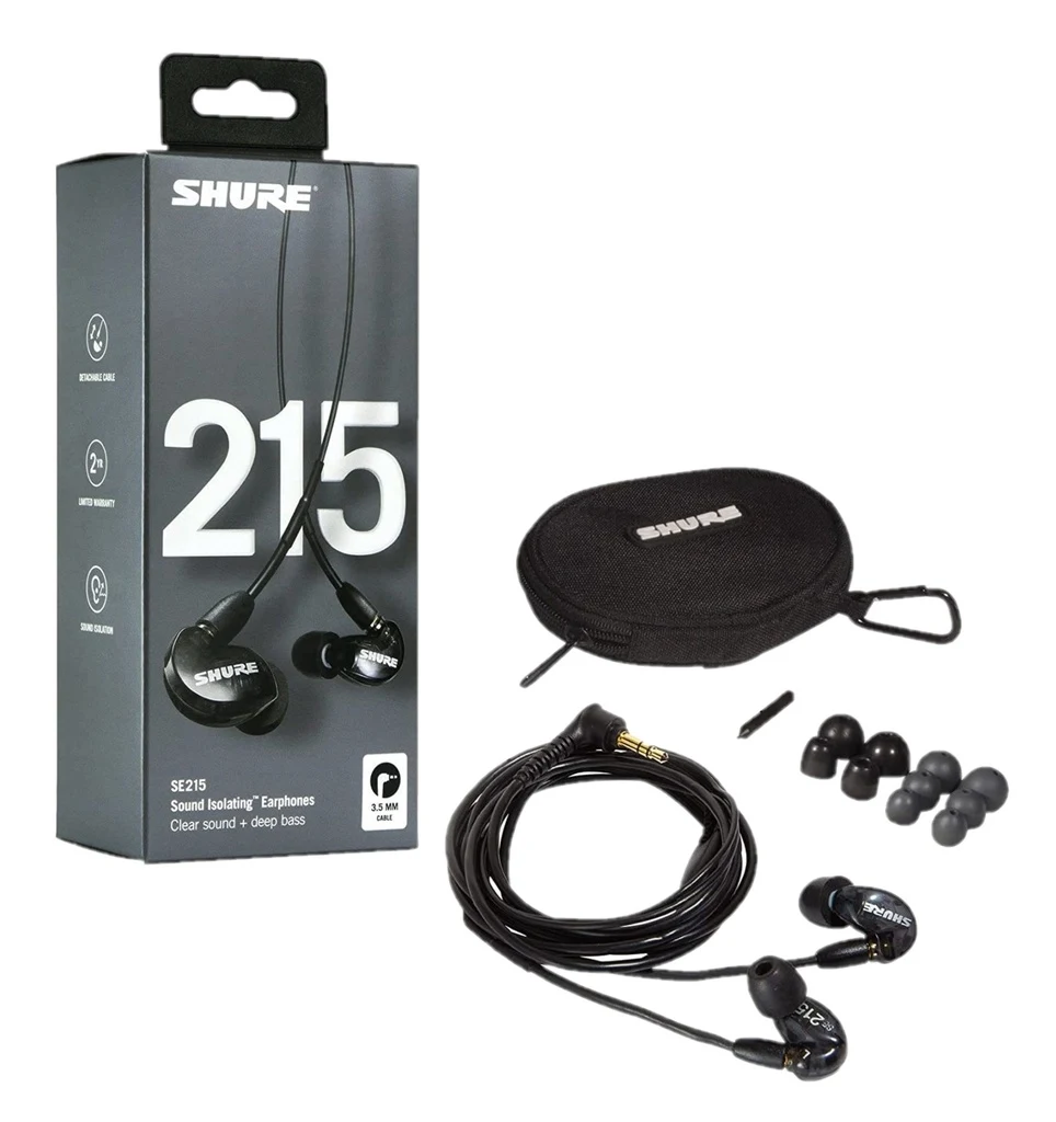 Auriculares In-Ear Profesionales Shure SE215-K con Aislamiento de Sonido - Imagen 2