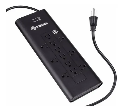 Multicontacto Steren de 12 Salidas con Cargador