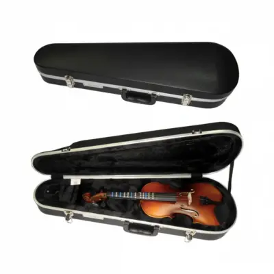 Estuche Rígido de Lujo para Violín 4/4, Color Negro/Gris