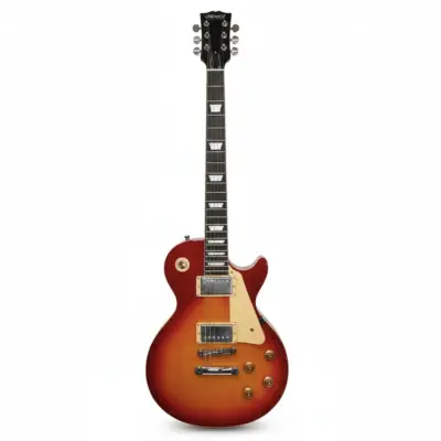 MUSICARTNEY Guitarra Eléctrica E-LP Set Neck Standard Cuerpo Sólido Color Sunburst