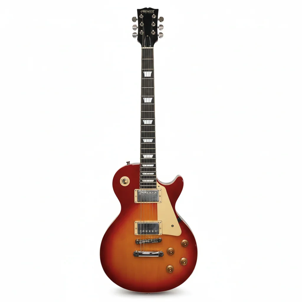 MUSICARTNEY Guitarra Eléctrica E-LP Set Neck Standard Cuerpo Sólido Color Sunburst