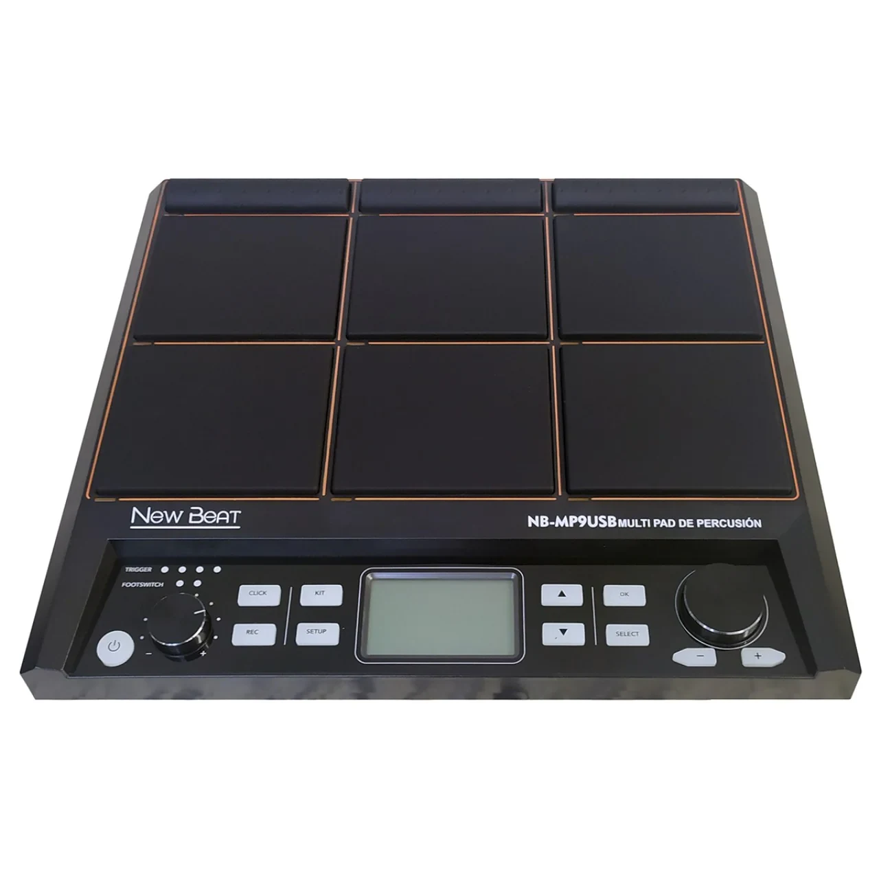 New Beat Nbmp9usb Módulo De Percusiones Multipad Con Base Negra