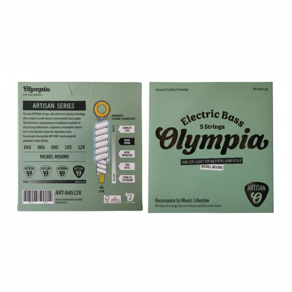 Cuerdas para Bajo Eléctrico Olympia Artisan Nickel Wound 045-128