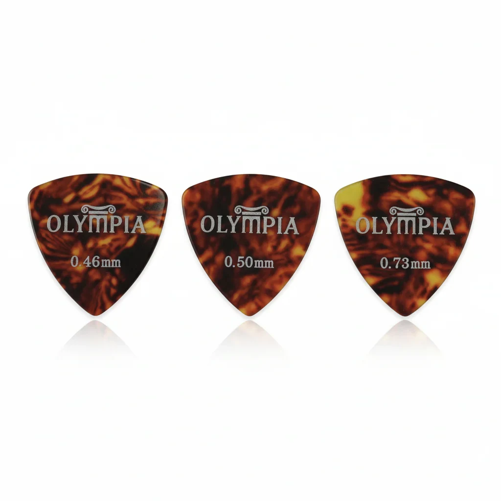 Olympia Plumillas de Celuloide Triangulares Color Tortoise 0.046mm Paquete de 20 Piezas