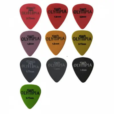 Olympia Plumillas Tortex en Forma de Gota Color Rojo 0.73mm Paquete de 20 Piezas