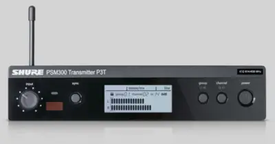 Transmisor Inalámbrico P3T Shure para Sistemas de Monitoreo Personal