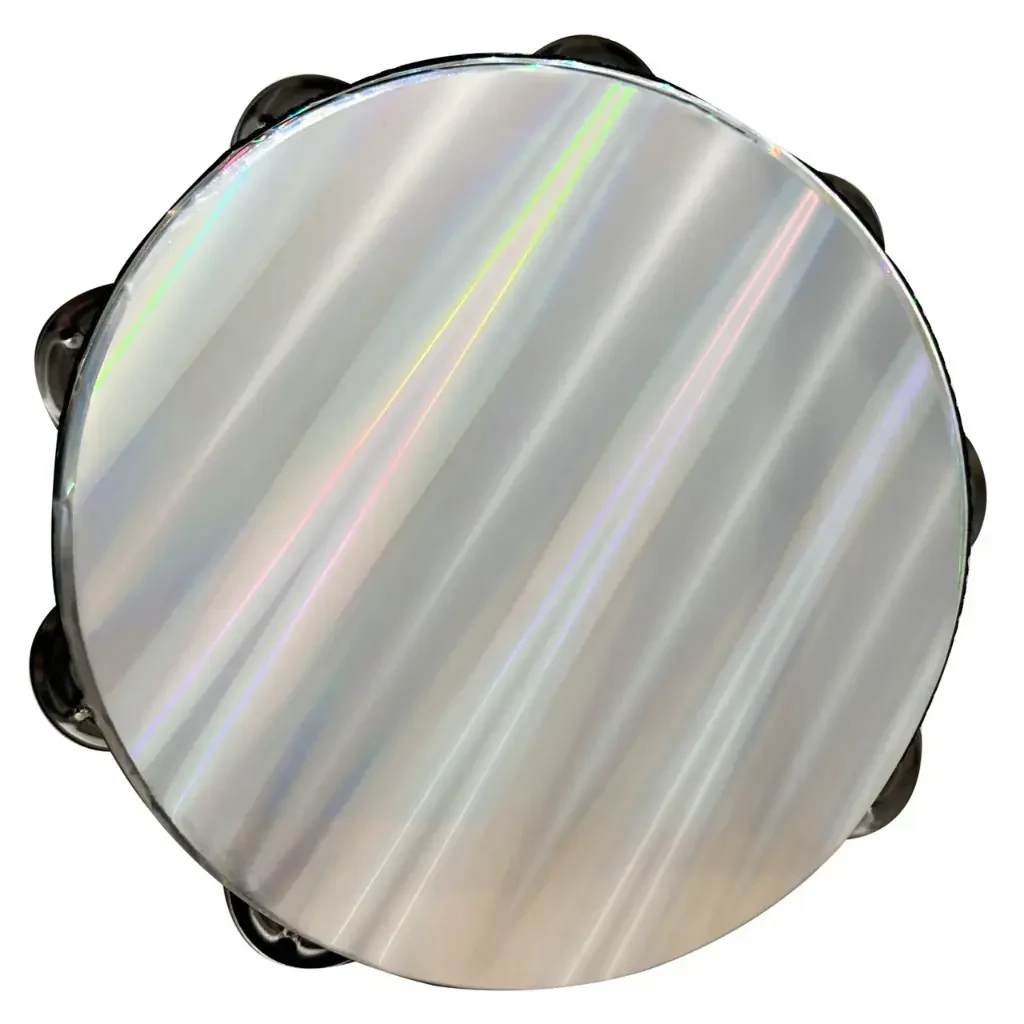 Pandero Remo de 8" con 2 hileras Radiant Wave color negro