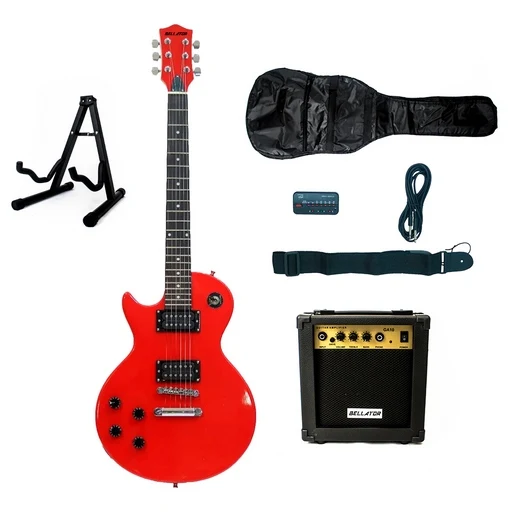 Paquete de guitarra eléctrica Les Paul zurda Bellator - Imagen 3