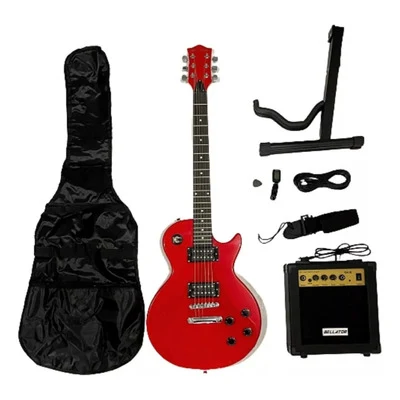 Paquete de guitarra eléctrica NEG10WLP-RD