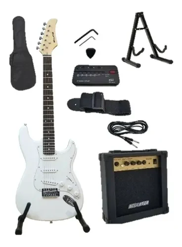 Paquete de guitarra eléctrica NEG10WST-WH