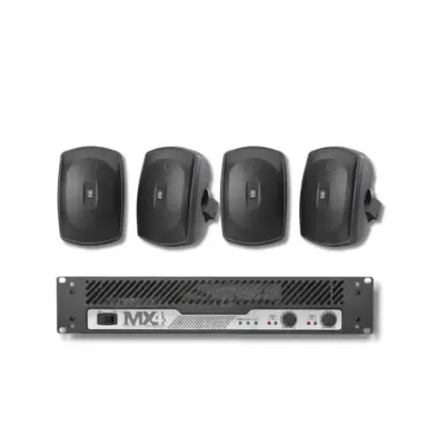 Paquete de instalación con 2 pares de altavoces Yamaha NS-AW190 y amplificador Mx-4