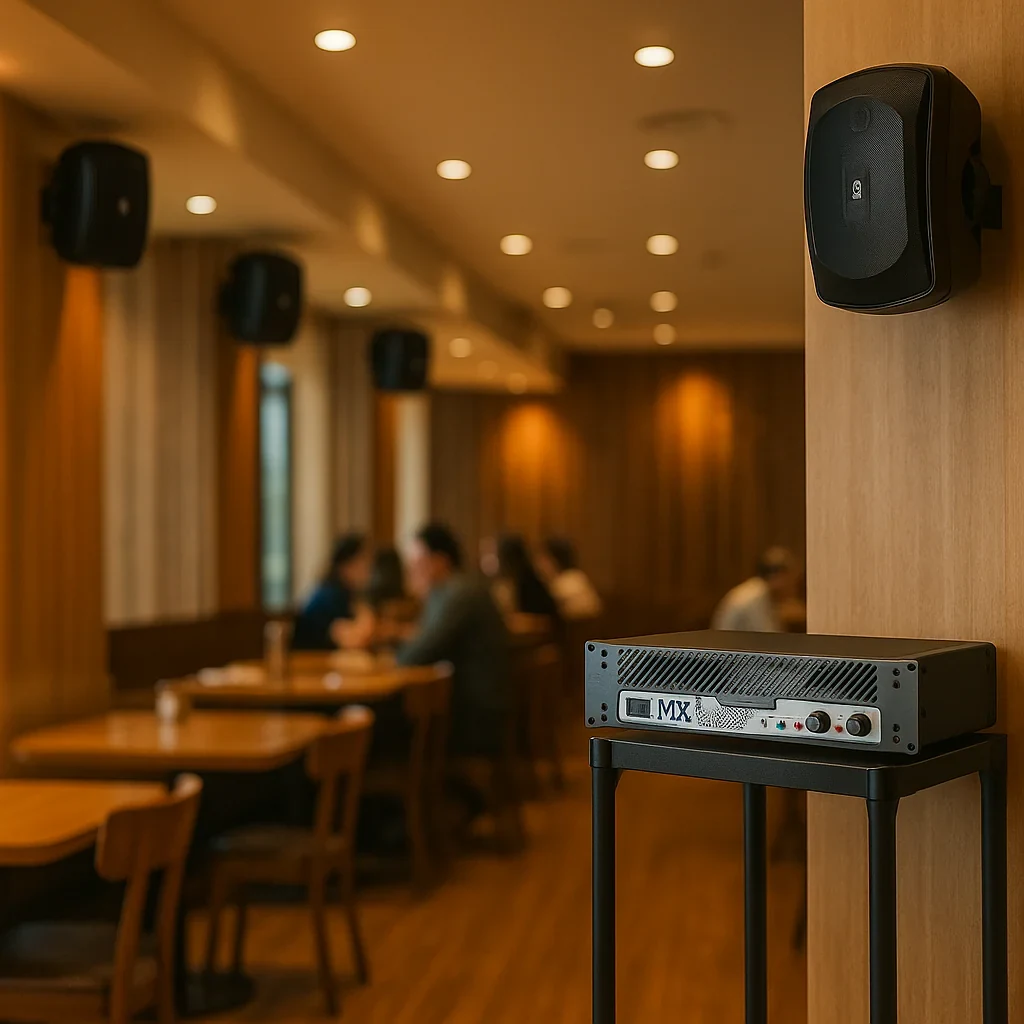 Paquete de instalación con 2 pares de altavoces Yamaha NS-AW190 y amplificador Mx-4 - Imagen 2