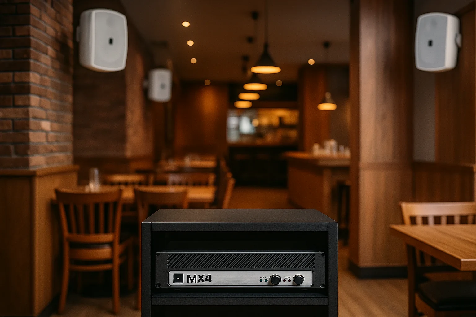 Paquete de instalación con 2 pares de altavoces Yamaha NS-AW190 en blanco y amplificador MX-4 - Imagen 2
