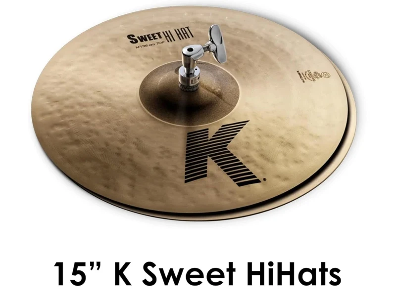 Paquete de Platillos K Sweet Zildjian 15" 17" 19" 21" - Imagen 2