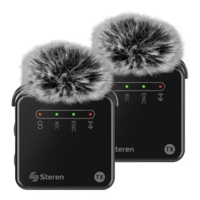 Par de Micrófonos de Solapa Steren MIC-9000