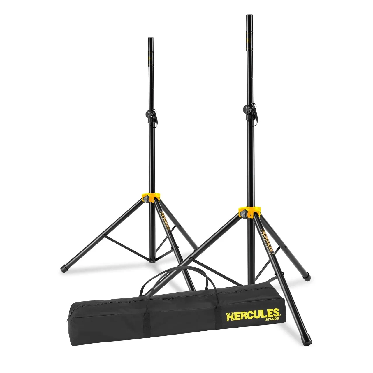 Par de soportes Hercules para bafle SS200BB con funda