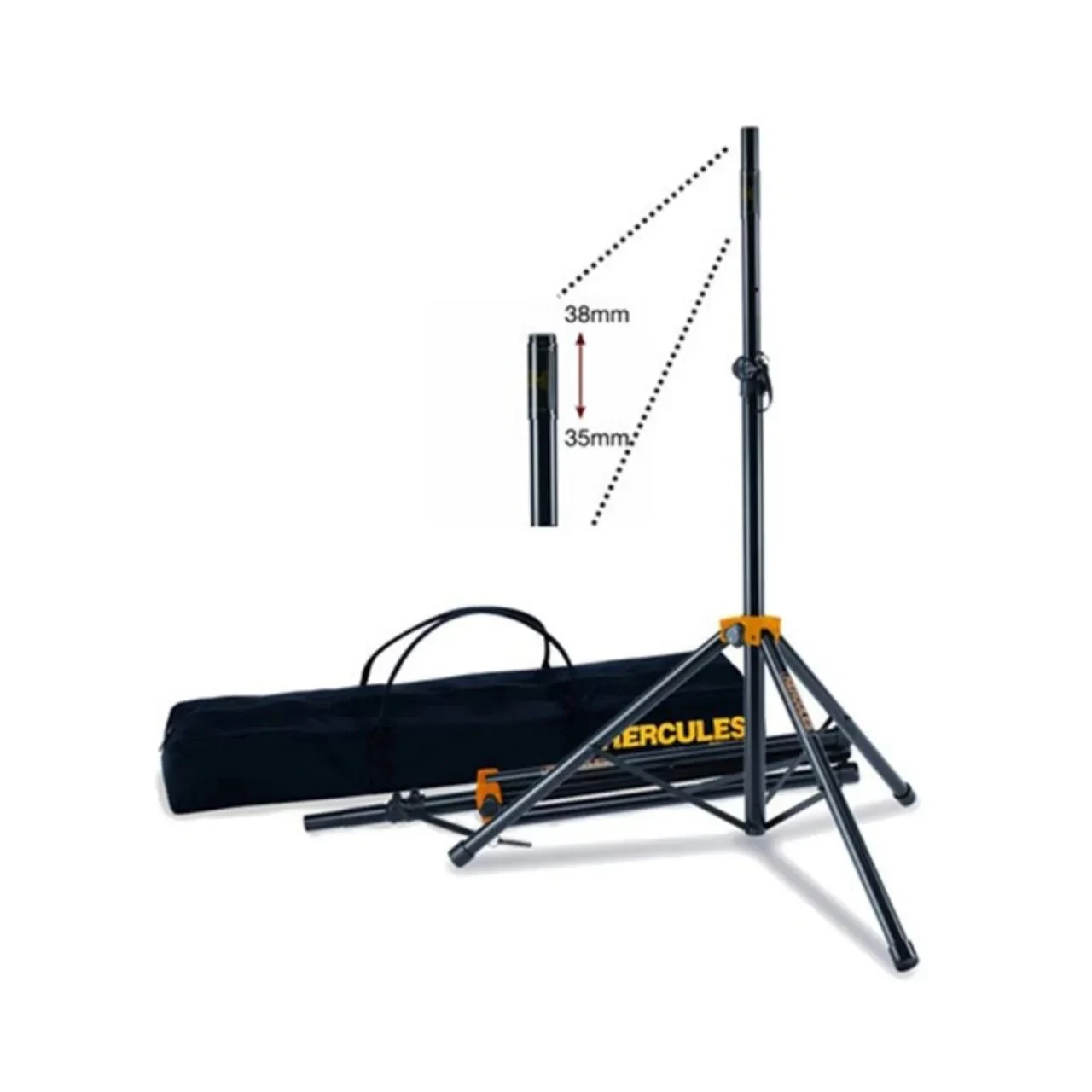 Par de soportes Hercules para bafle SS200BB con funda - Imagen 2