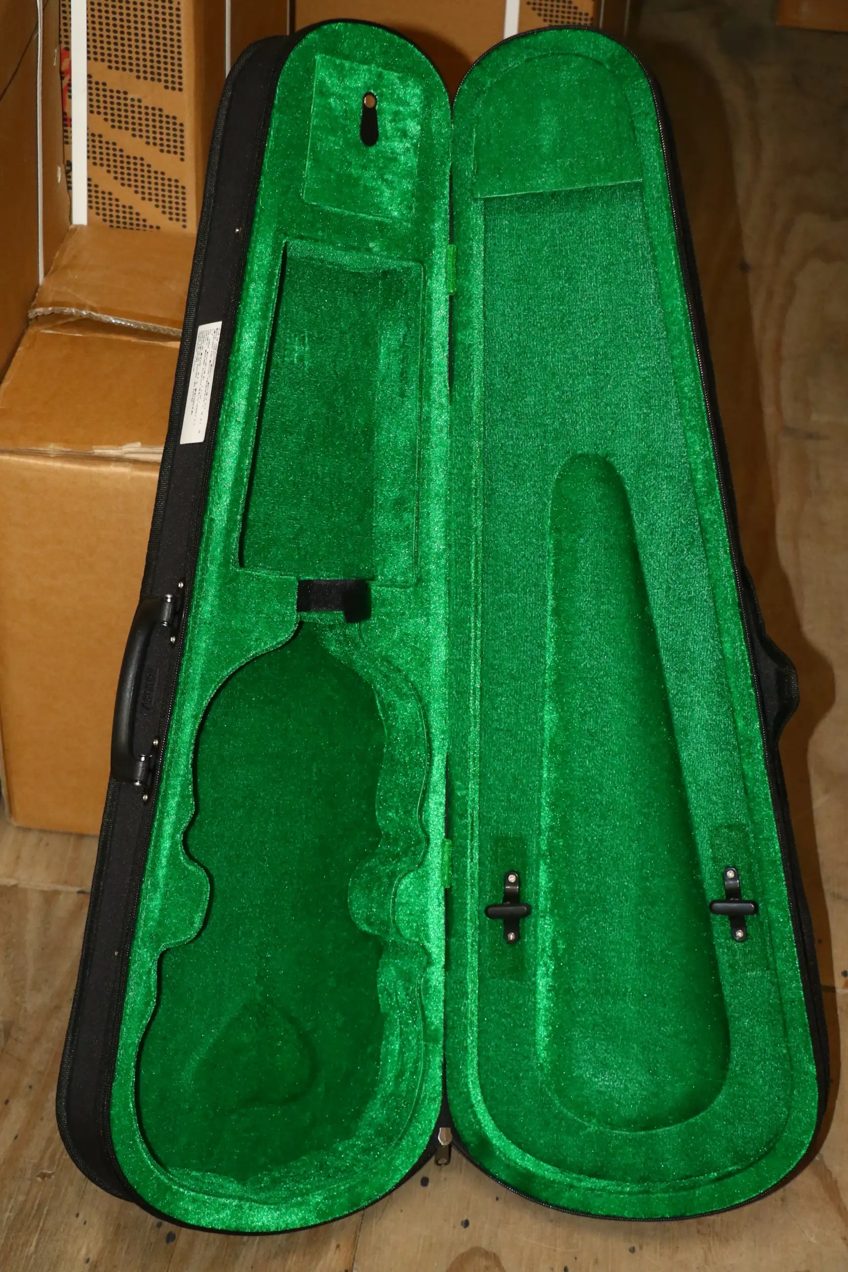 Violín 4/4 Natural Antiguo Mate con Partes de Madera Técnica y Microafinadores Negros - Imagen 2