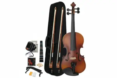 Violín 4/4 Natural Mate con Partes de Madera Técnica Playwood y Microafinadores Negros