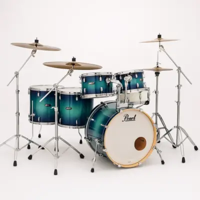 Batería acústica Pearl Decade Maple de 7 piezas Ice Satin Amber Burst