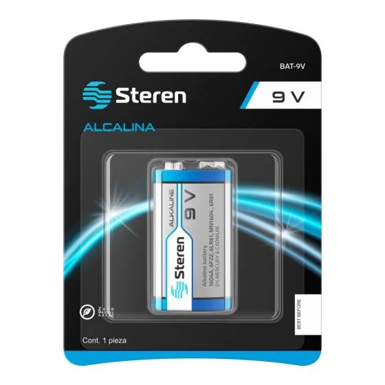 Batería Alcalina 9V Alta Capacidad No Recargable