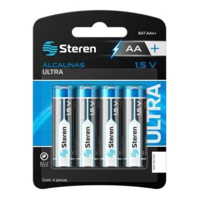 Pilas Alcalinas Ultra AA Alta Capacidad Paquete de 4