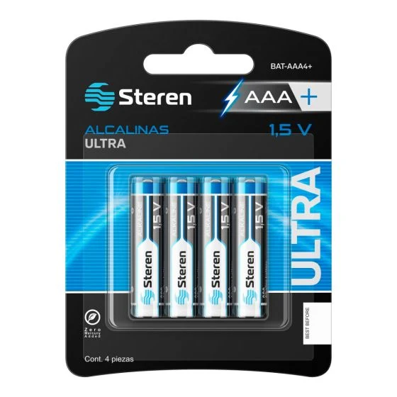 Pilas Alcalinas Ultra AAA de Alta Capacidad - Paquete de 4