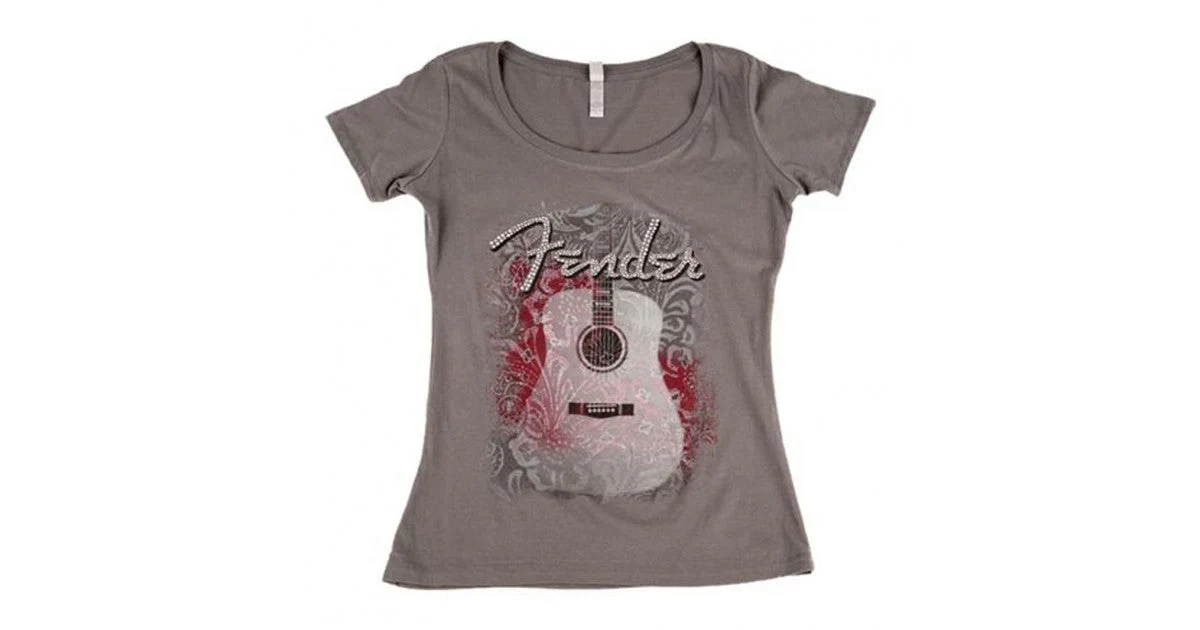 Camiseta Gris L para Mujer Fender Country Western